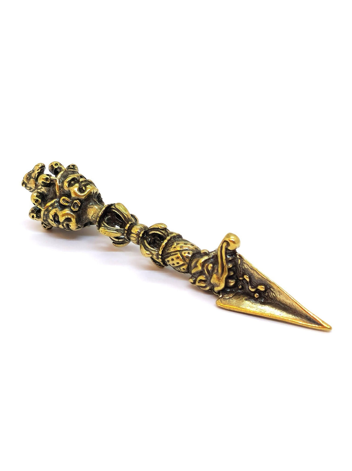 Dorje tibetano Phurba – pugnale rituale in rame, 9.5 cm
