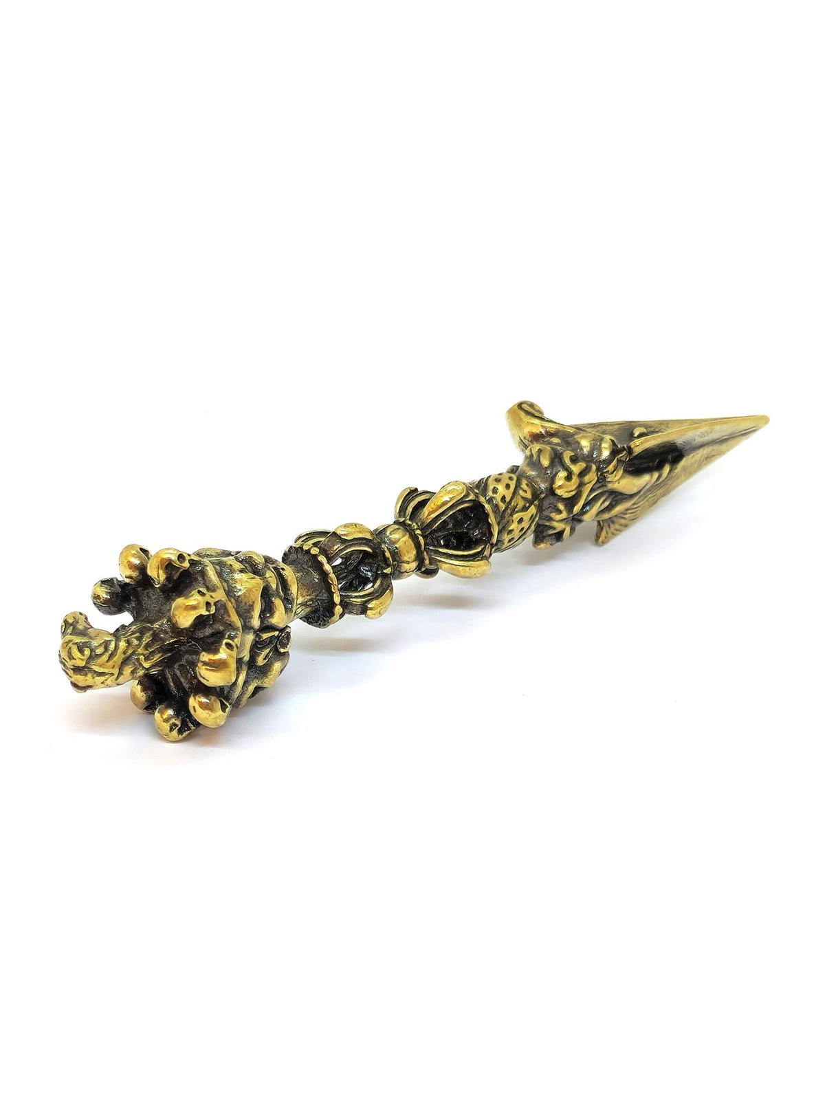 Tibetischer Dorje Phurba – Ritualdolch aus Kupfer, 9.5 cm