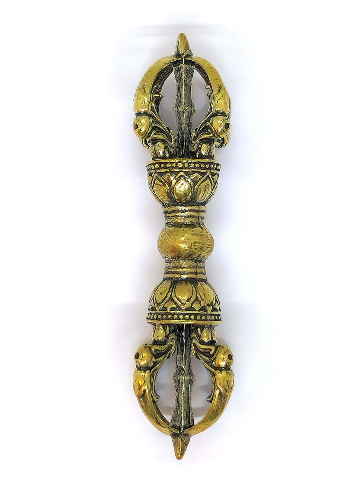 Tibetischer Dorje Vajra – 5-zackiges Symbol aus Kupfer, 8.5 cm