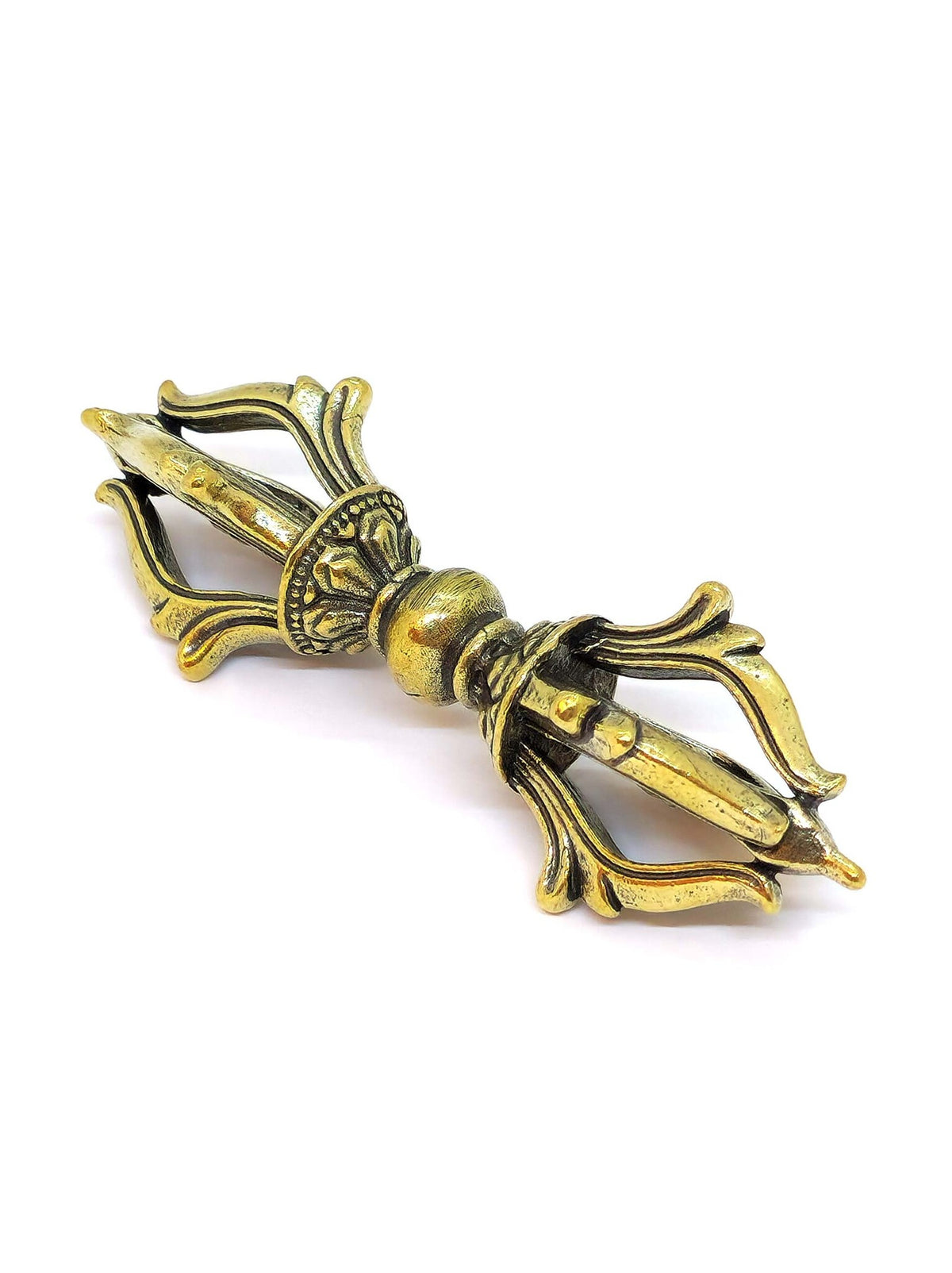 Tibetischer fünfspeichiger Dorje Vajra aus Kupfer, 8.5 cm, Tseshi