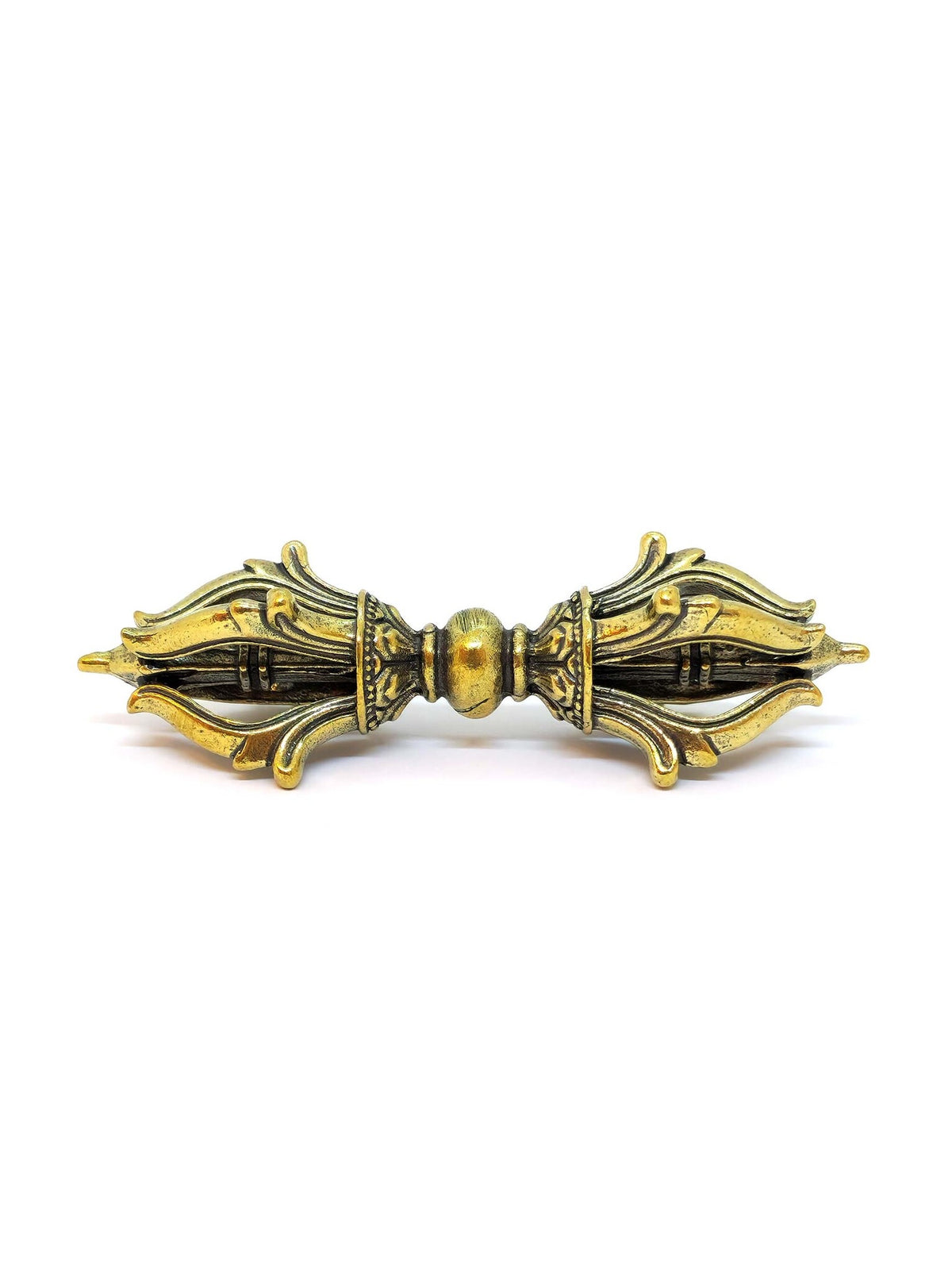 Tibetan 5-Prong Copper Dorje Vajra, 8.5 cm, Tseshi