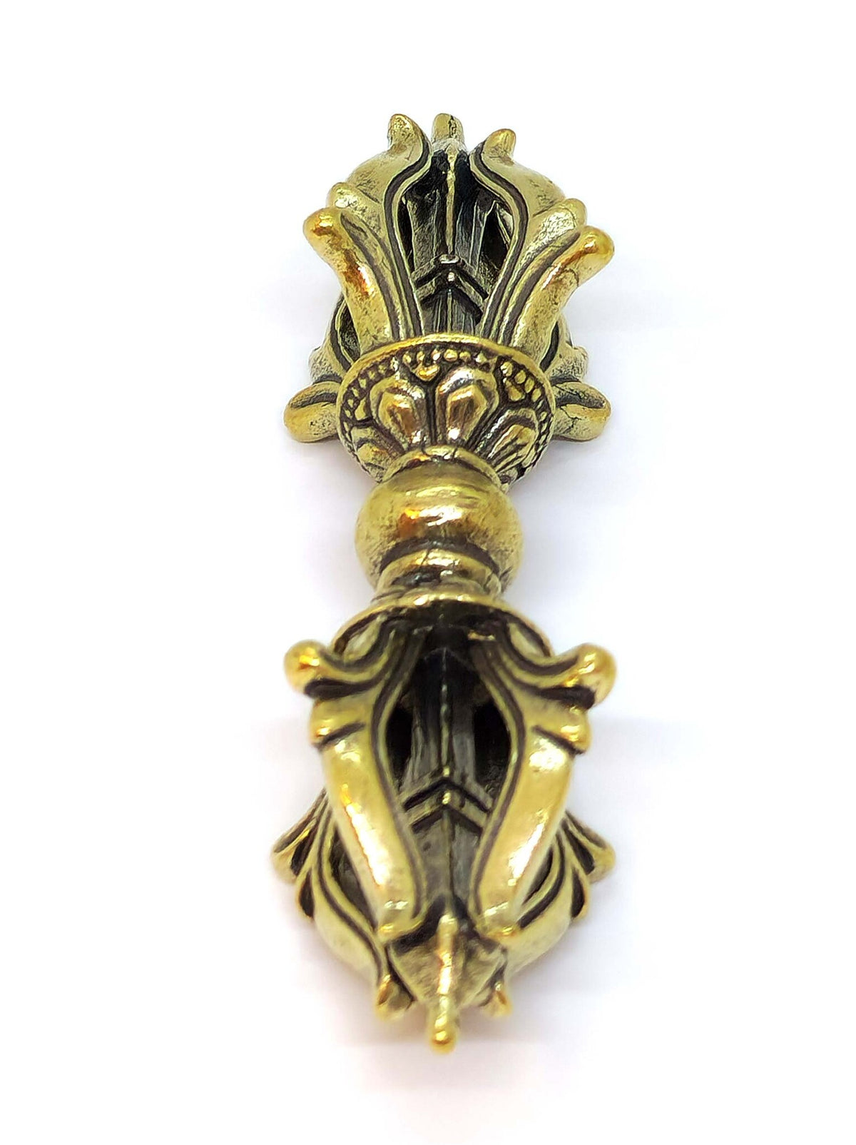 Tibetischer fünfspeichiger Dorje Vajra aus Kupfer, 8.5 cm, Tseshi