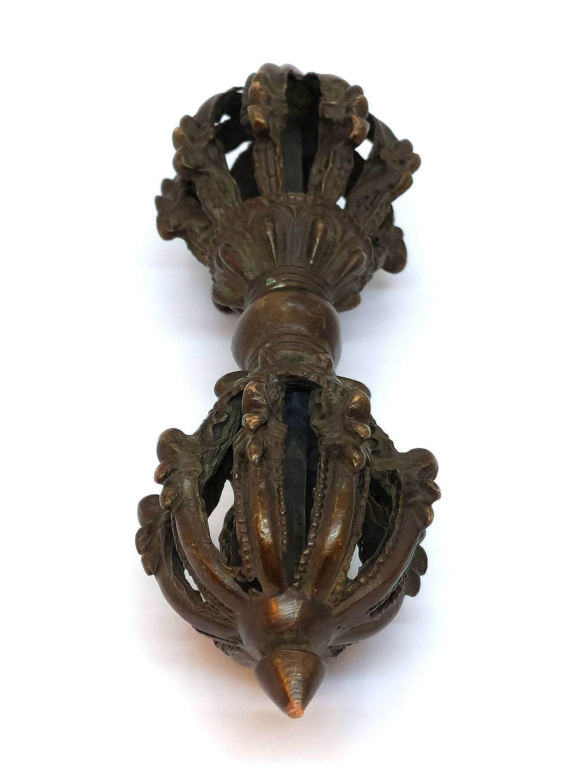 Tibetischer Dorje Vajra mit neun Speichen - Symbol für Kraft und Schutz, 14.5 cm