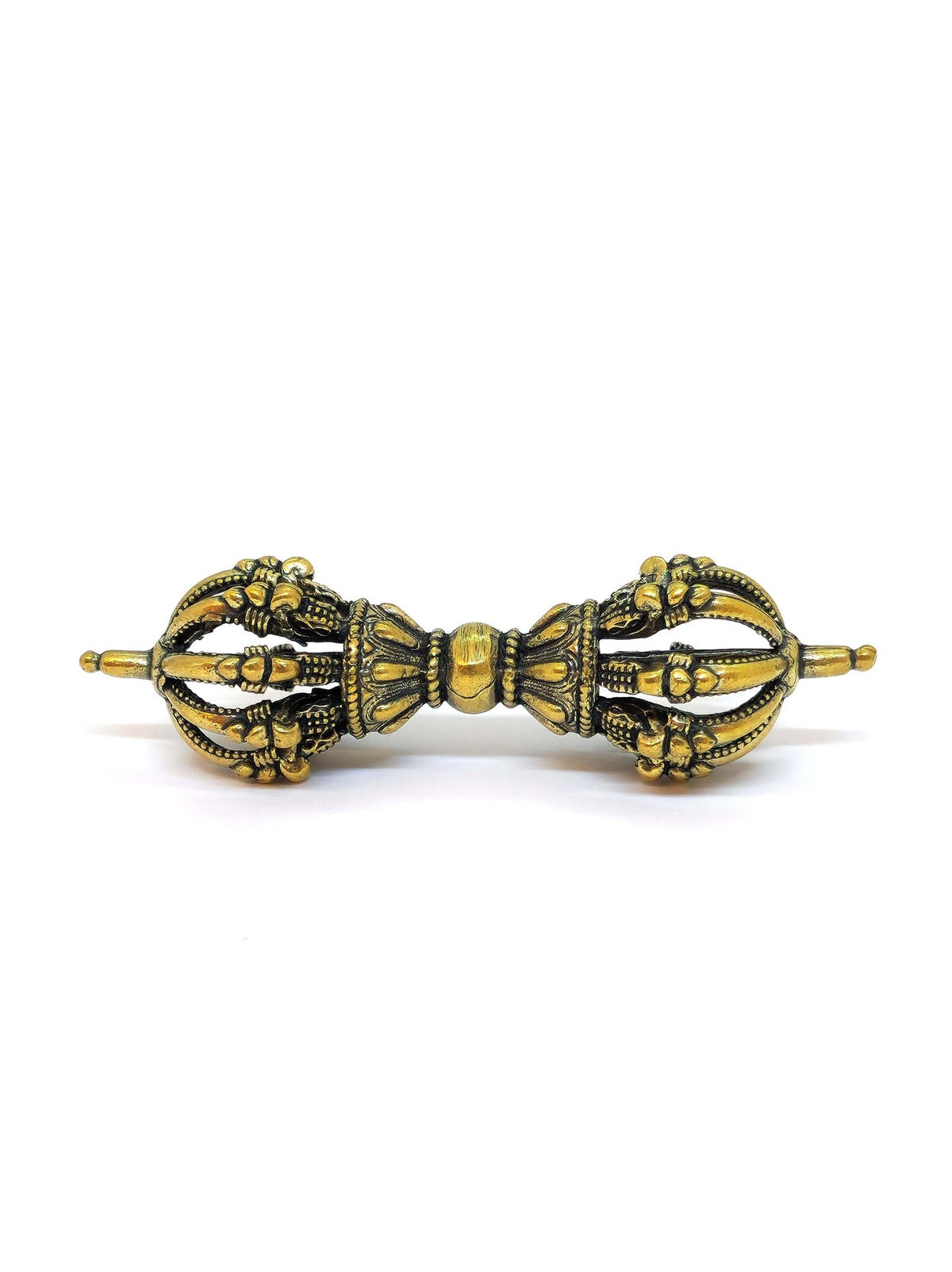 Small Tibetan Dorje Vajra – 9-Prong Copper Ritual Symbol, 9 cm