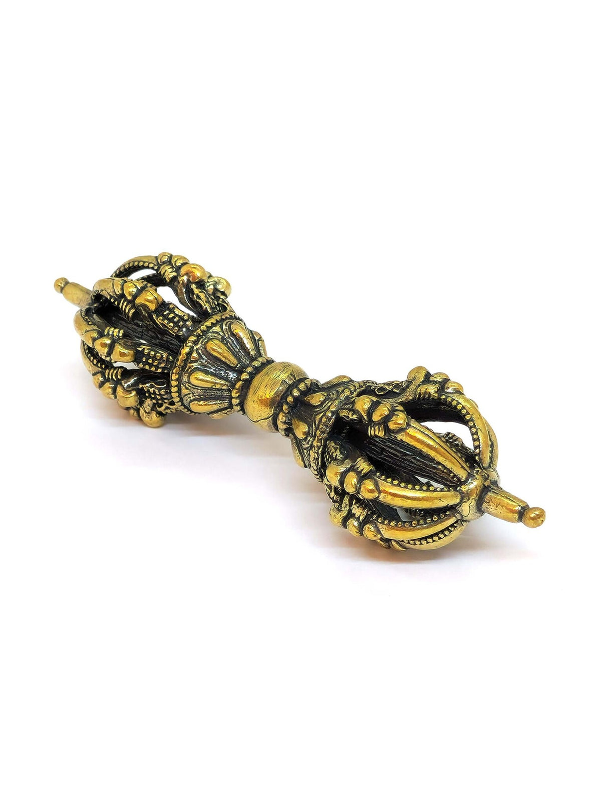 Tibetischer Dorje Vajra mit neun Speichen, 9 cm