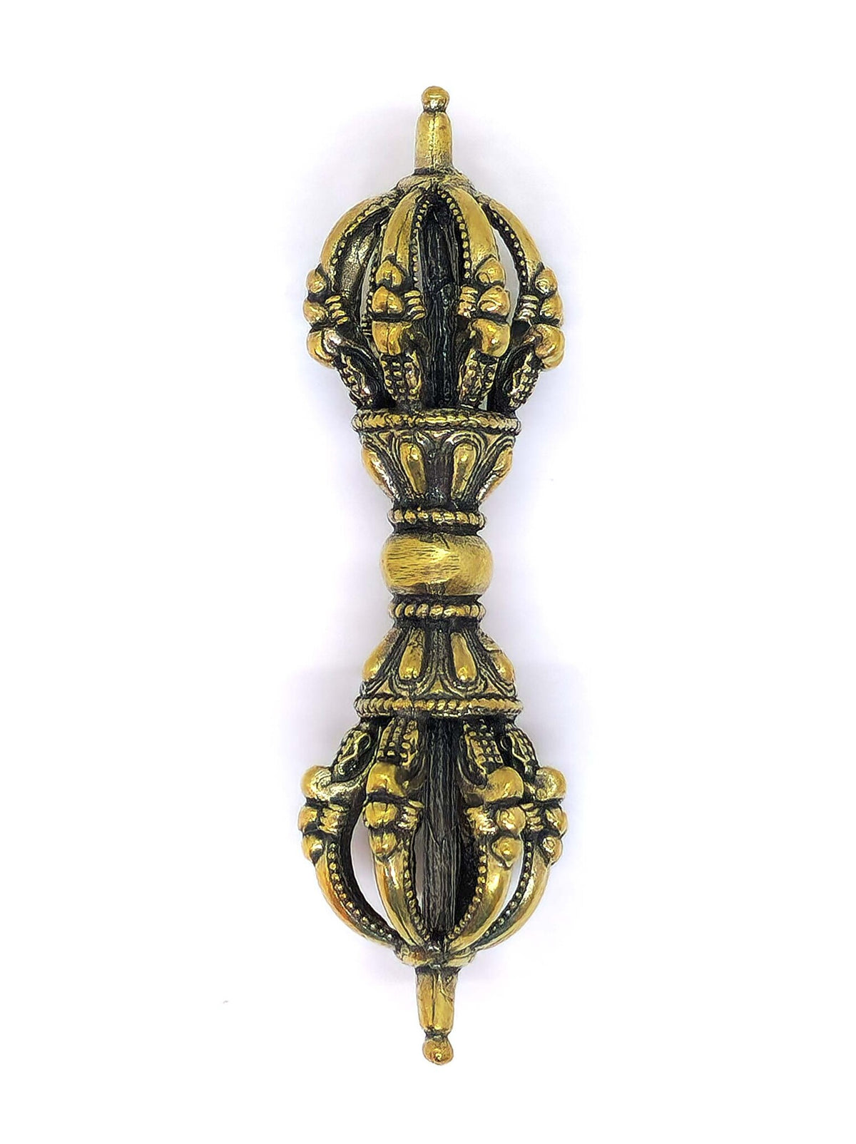 Small Tibetan Dorje Vajra – 9-Prong Copper Ritual Symbol, 9 cm