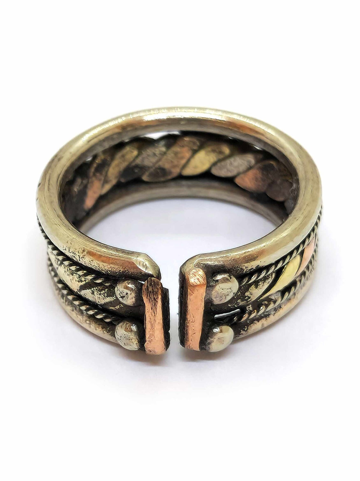 Handmade Copper and Brass Adjustable Ring