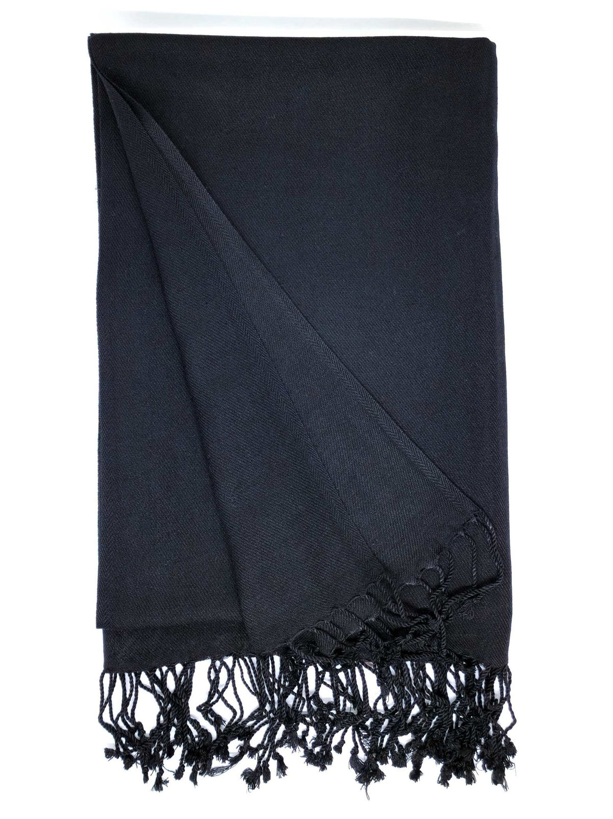 Sciarpa tibetana meditazione, Pashmina-seta, nero
