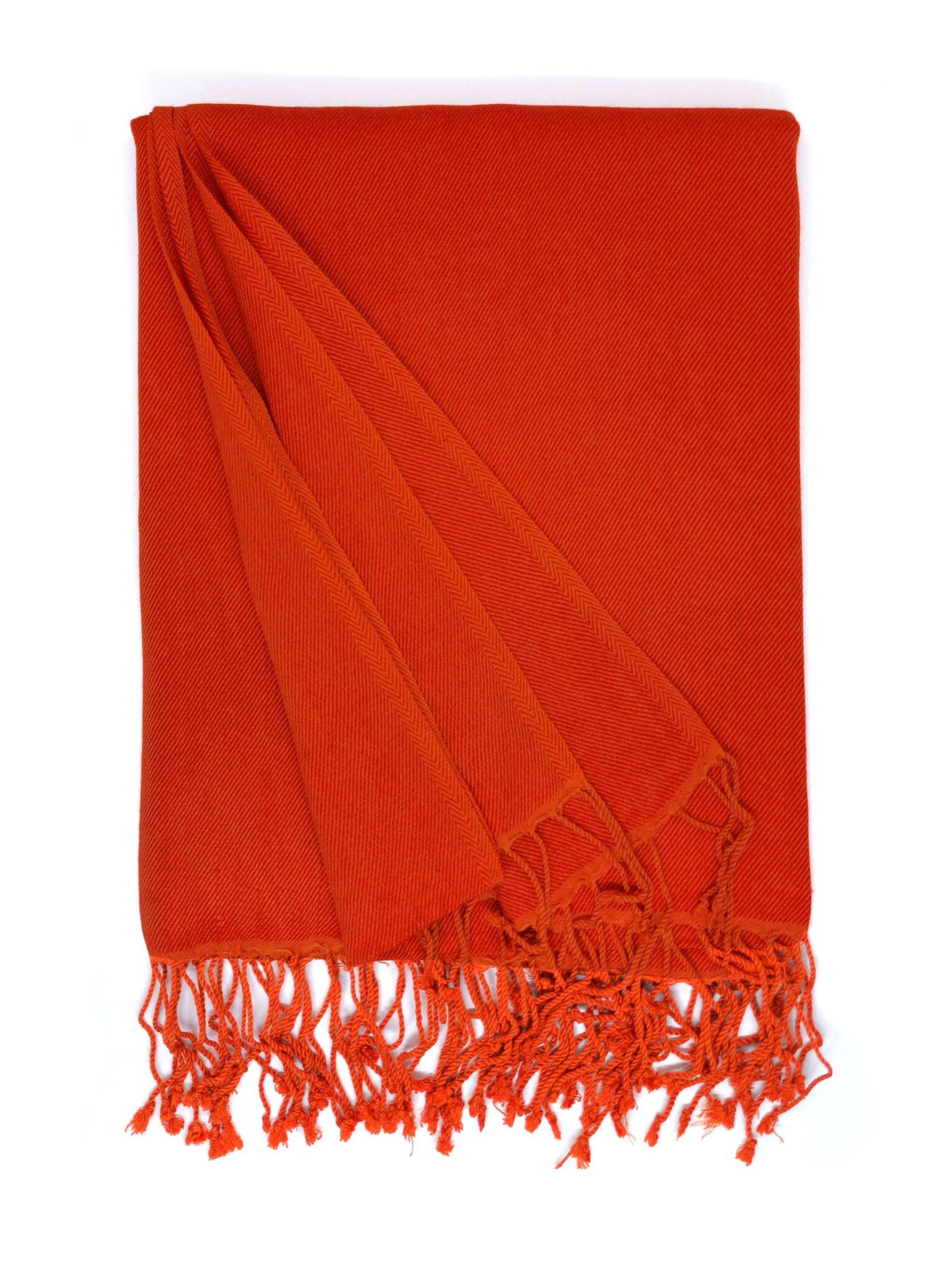 Tibetischer Schal Meditation, Pashmina-Seide, orange