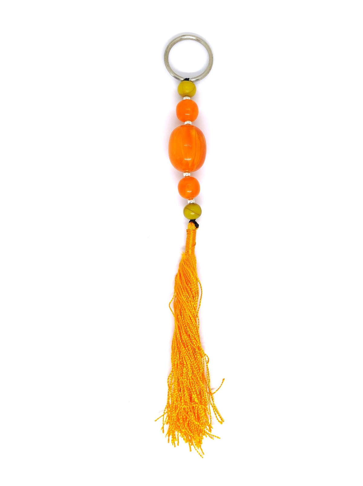 Porte-clés tibétain perles d'ambre