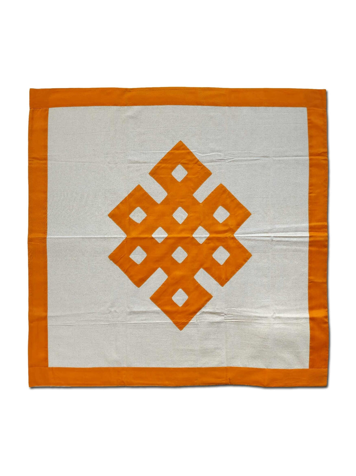 Tibetan Endless Knot Cotton Cloth, 90 x 90 cm