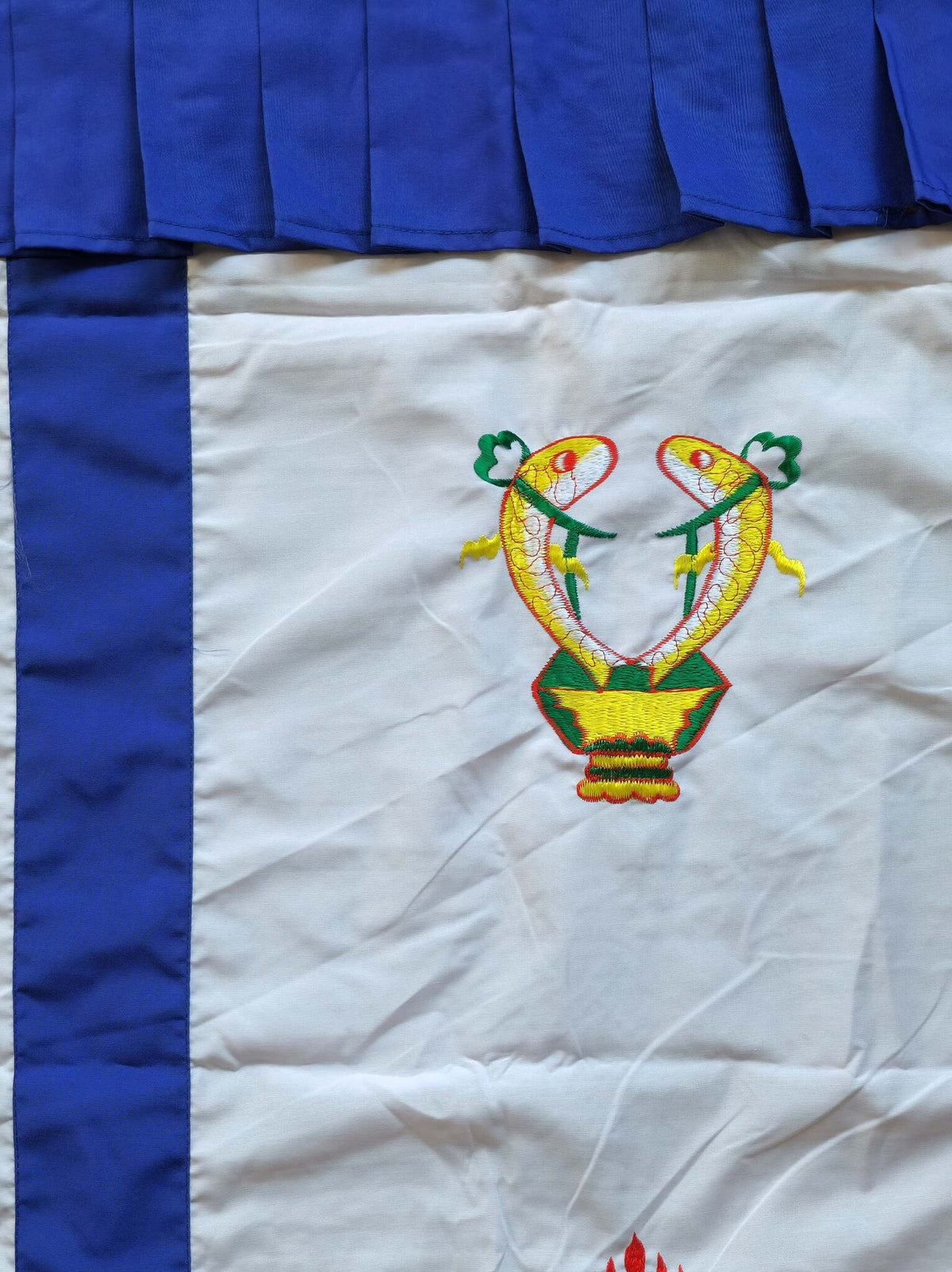 Tenda per porta tibetana 8 simboli di buon auspicio, bianco