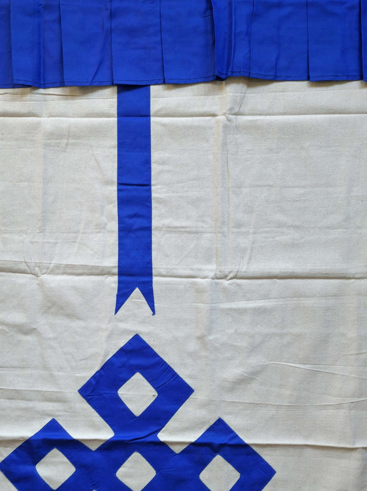 Tibetischer Türvorhang Endlosknoten, blau