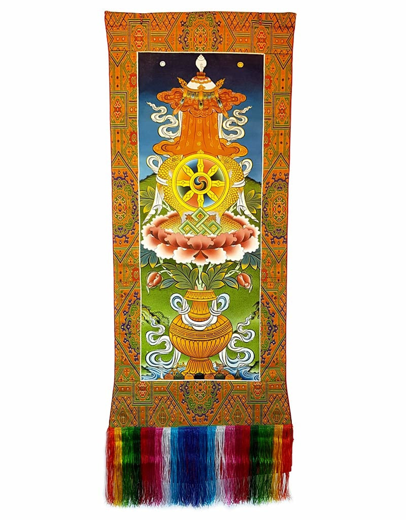 Tibetischer Wandbehang 8 Glückssymbole Khawo