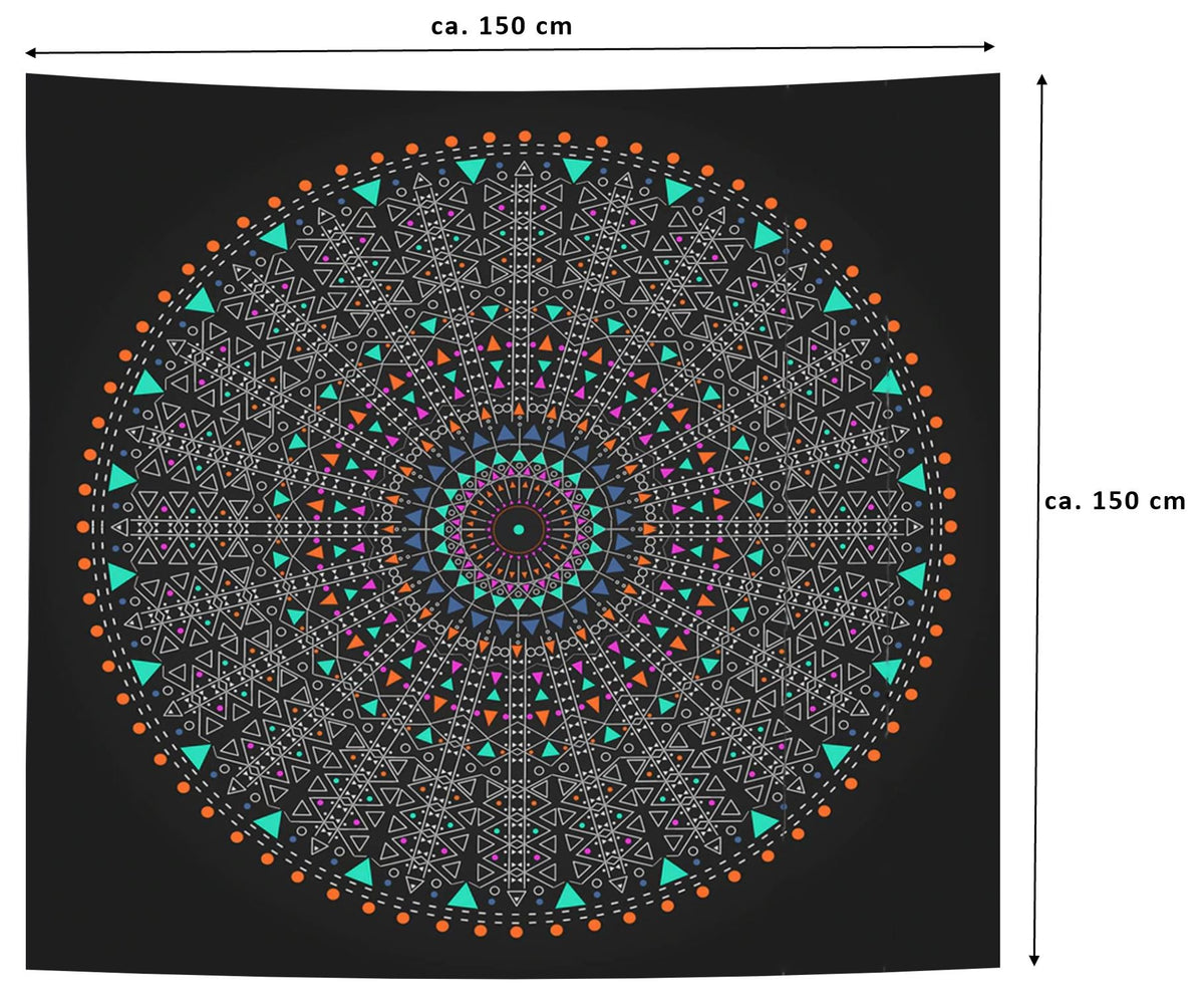 Wandtuch Meditation Mandala, 150 x 150 cm
