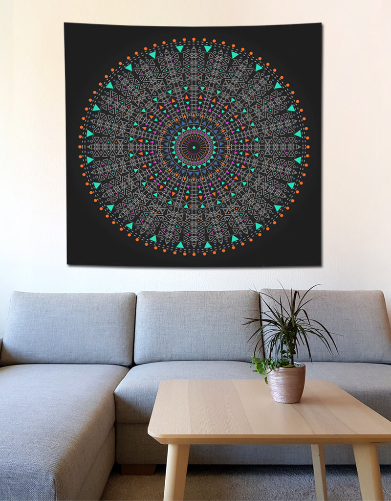 Wandtuch Meditation Mandala, 150 x 150 cm