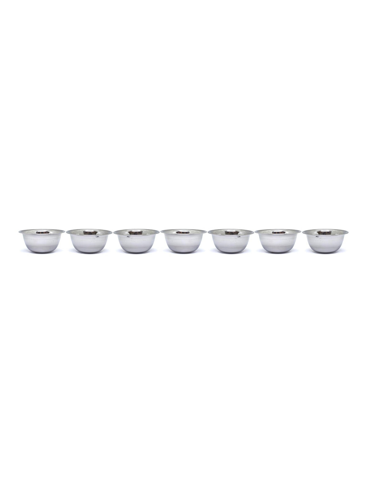 Bol d'eau tibétain pour offrandes en acier (ensemble de 7)