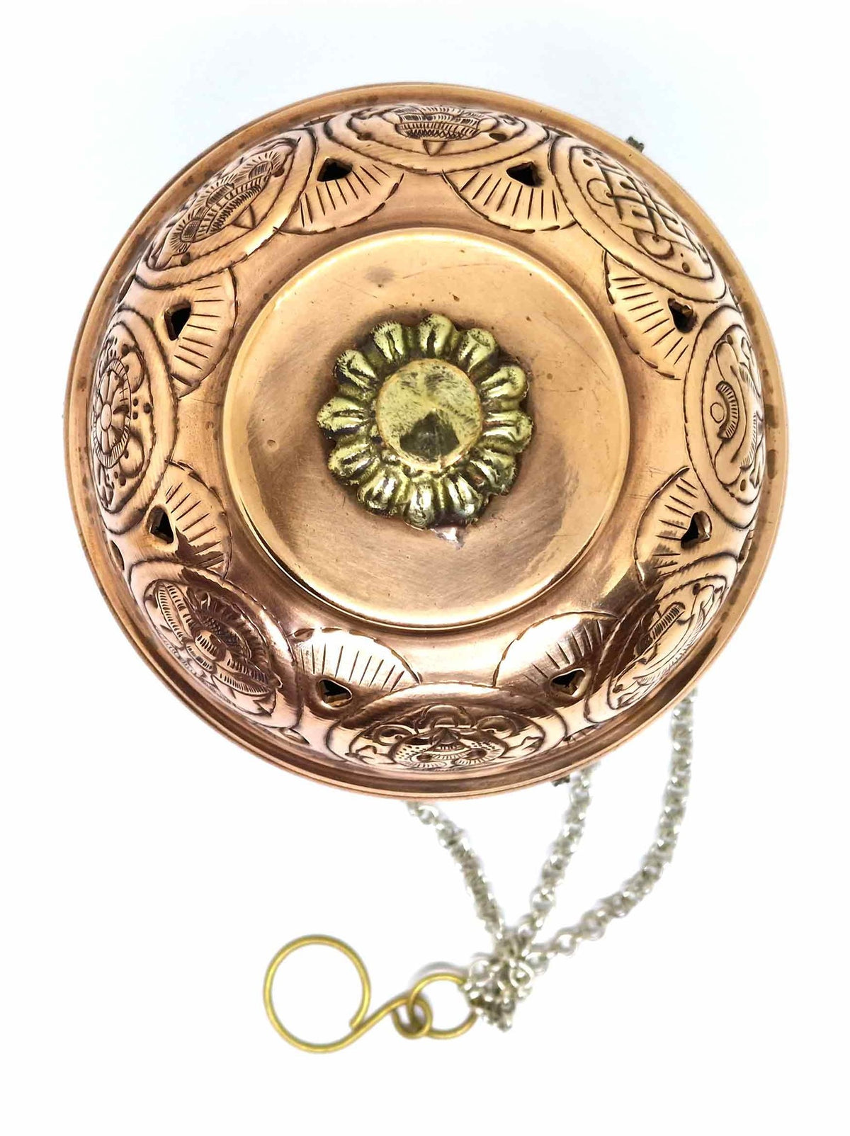 Bruciaincenso bruciatore per incenso in polvere con collana tibetana, intagliato a mano con Mantra / drago