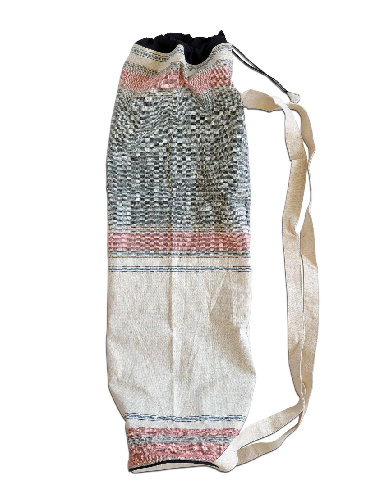 Sac à tapis de yoga fait main en coton au dessin tibétain